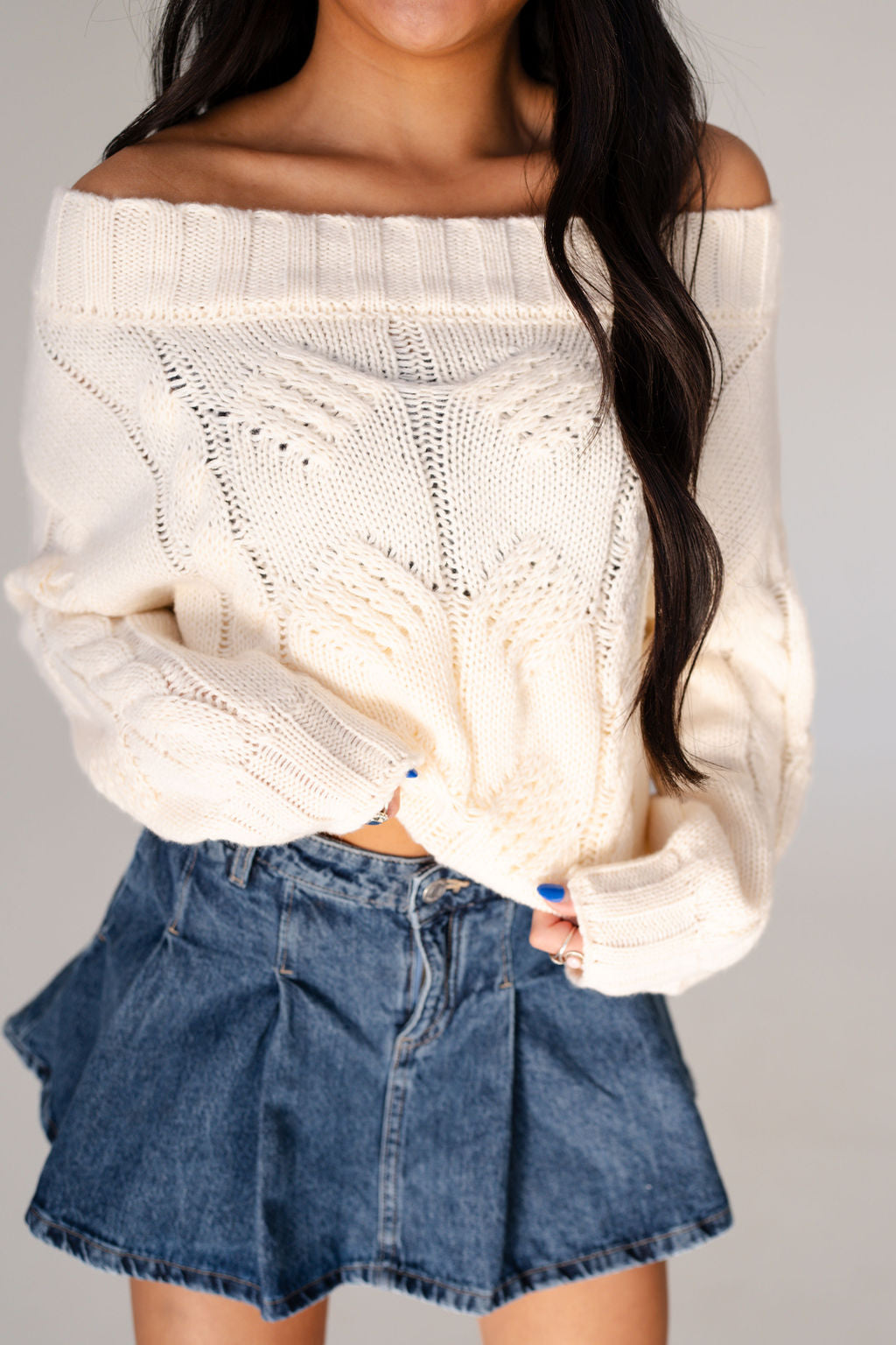 Elle Off Shoulder Sweater