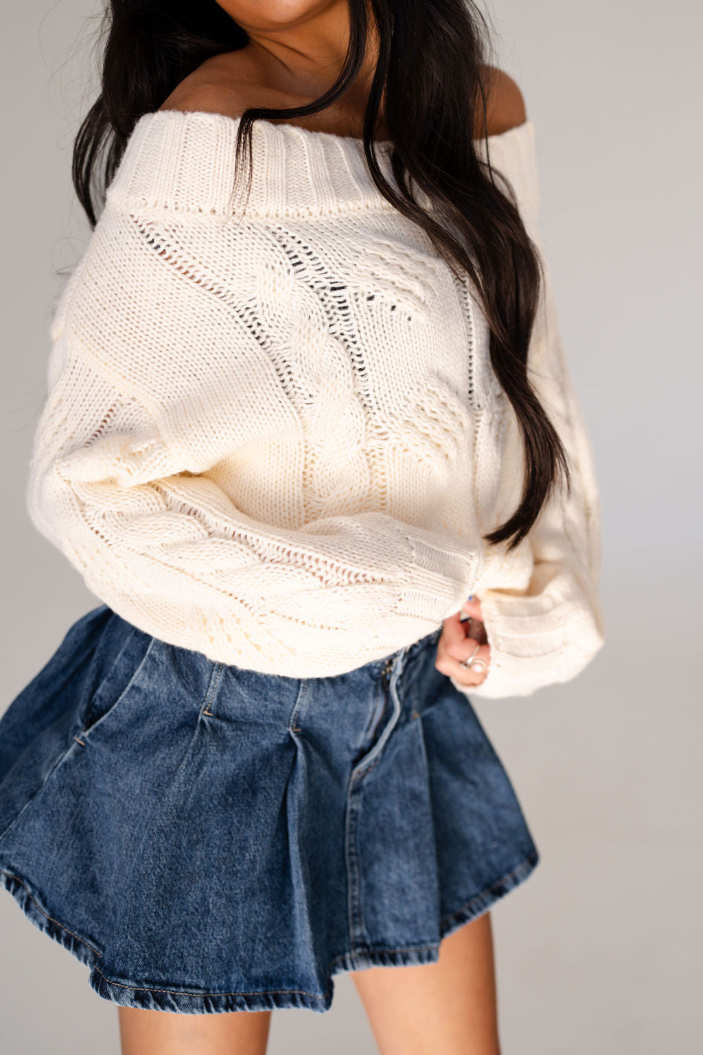 Elle Off Shoulder Sweater