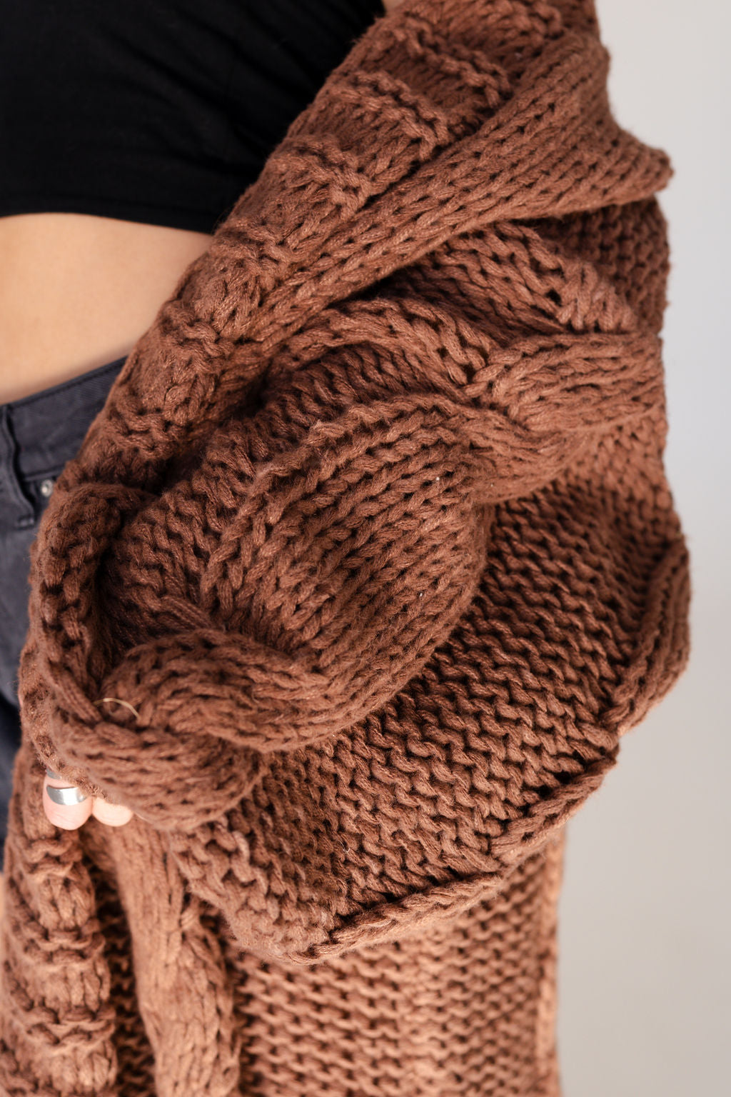 トップス moose's Rich cardigan brown Grandpa Cardigan - Brown Beige – chaser