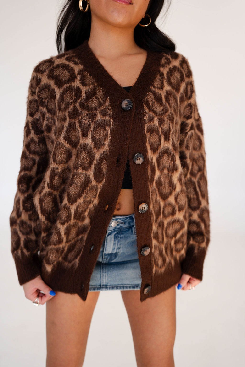 Addison Leopard Print Cardigan