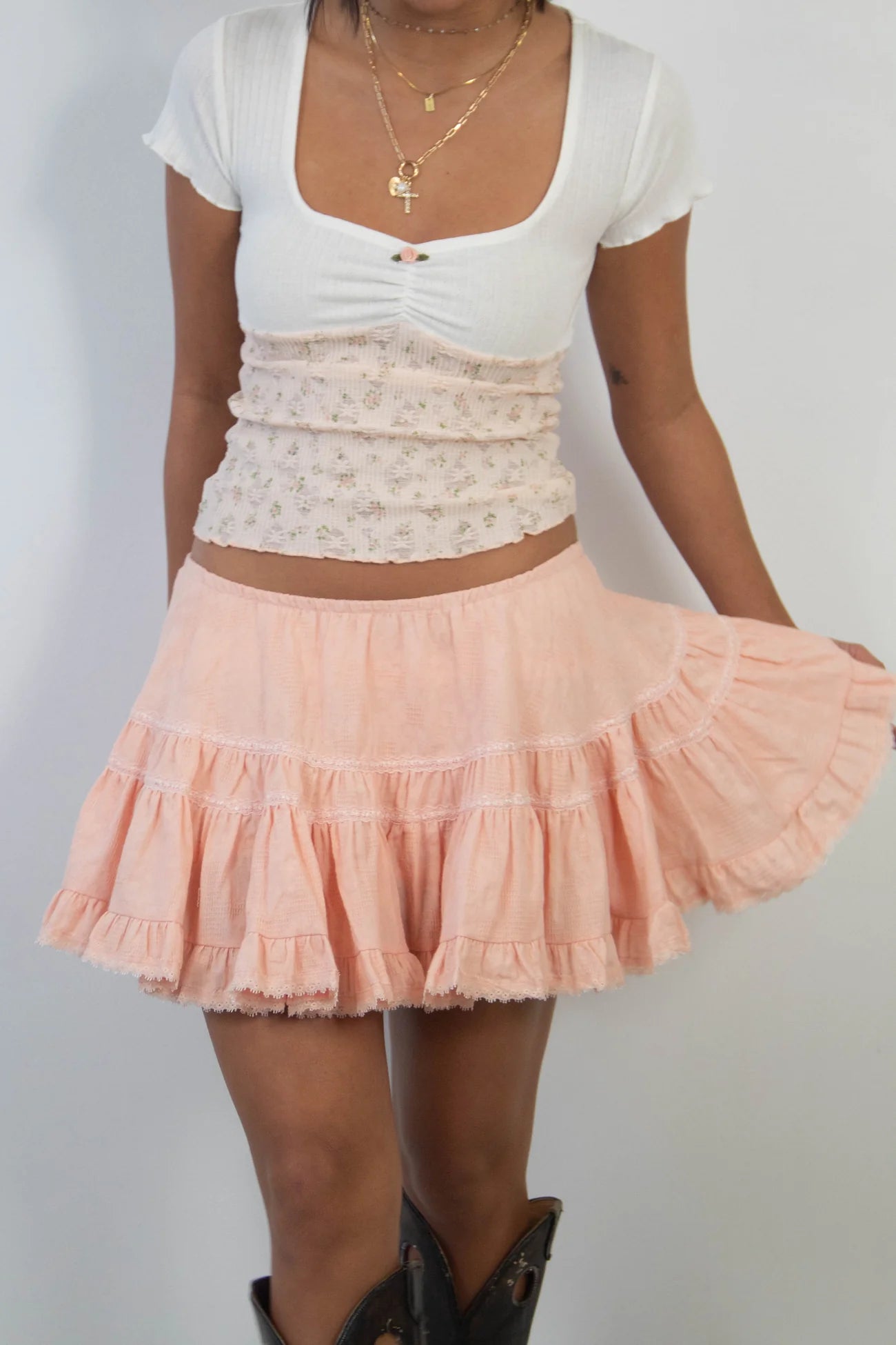Marcie Ruffle Mini Skirt