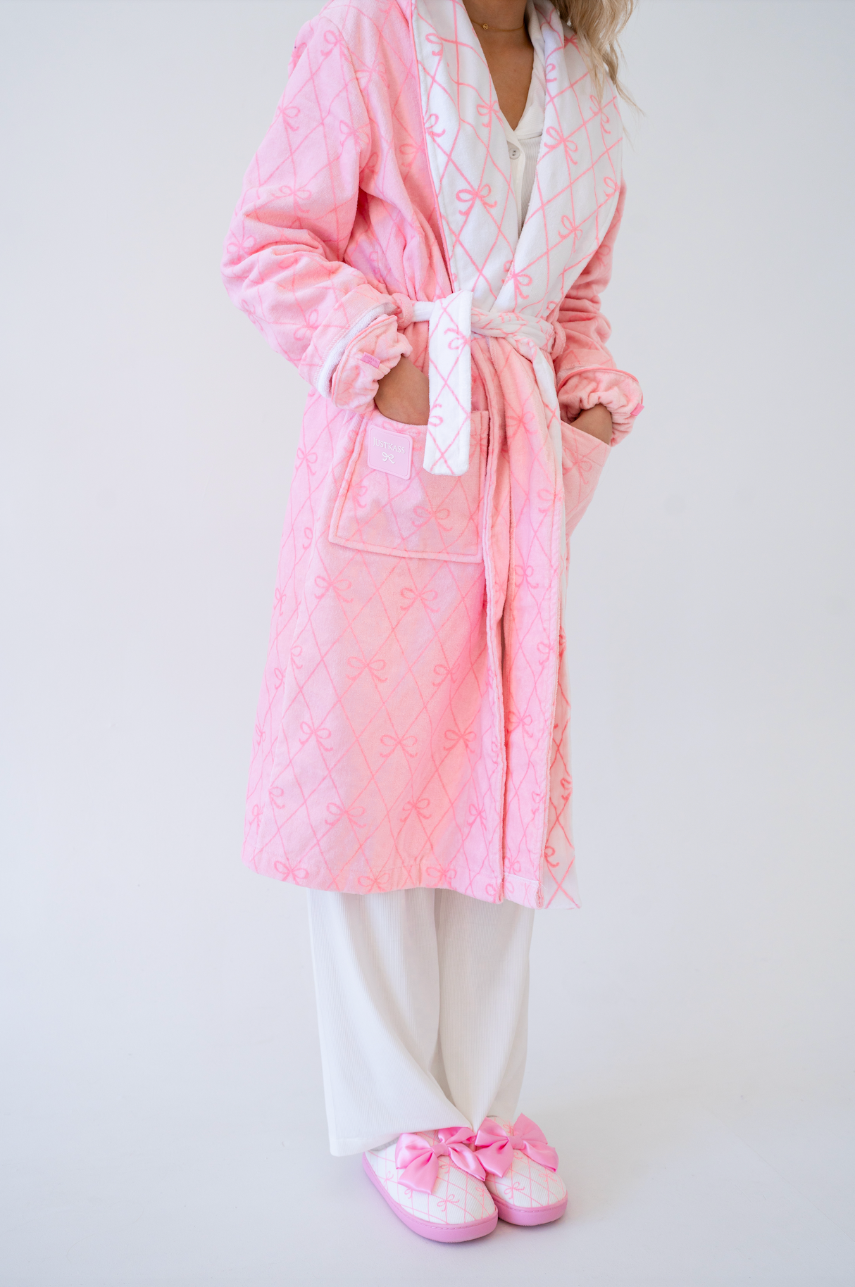 JustKass Bow Robe in Pink