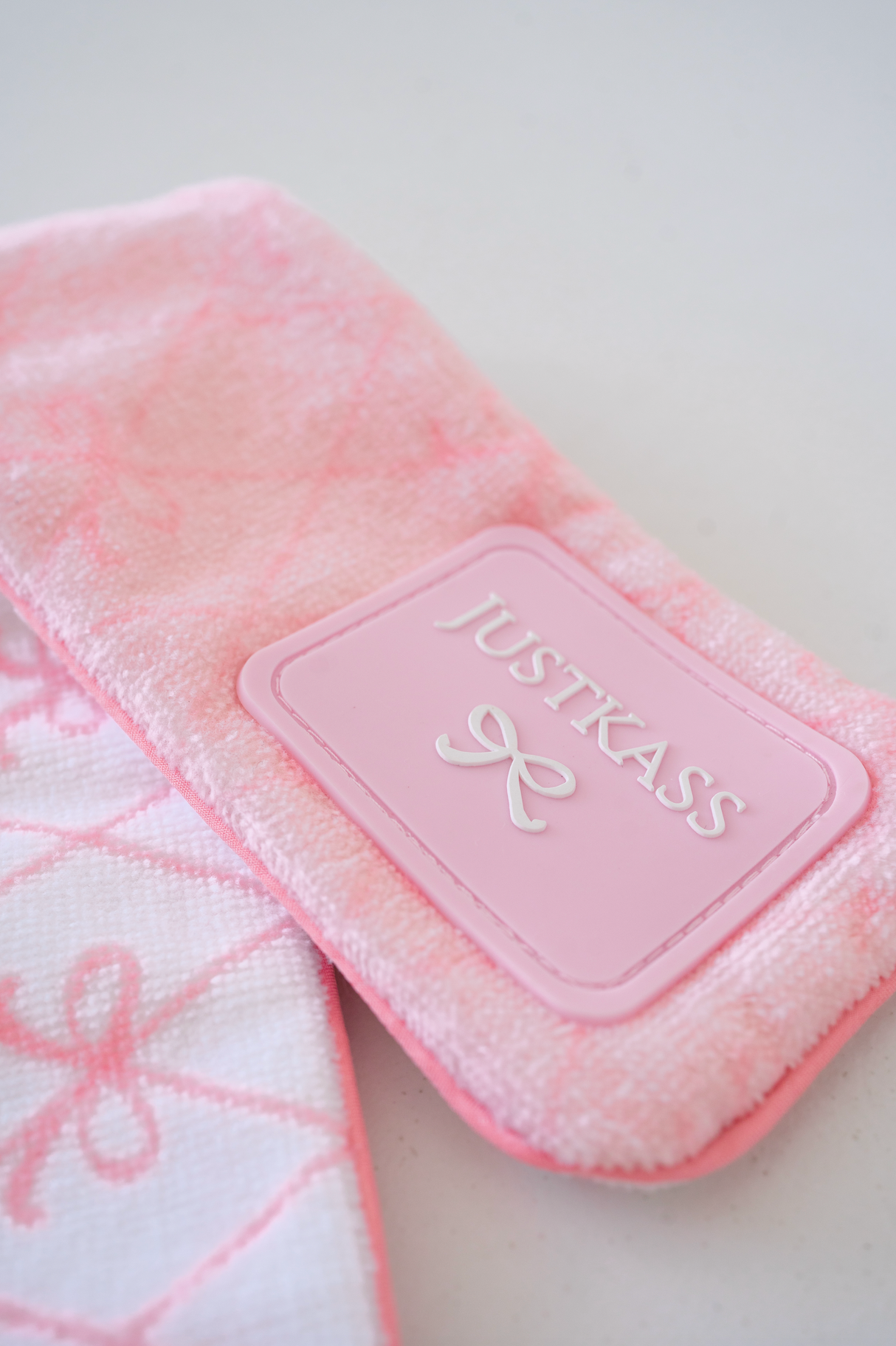 JustKass Bow Skincare Headband in Pink