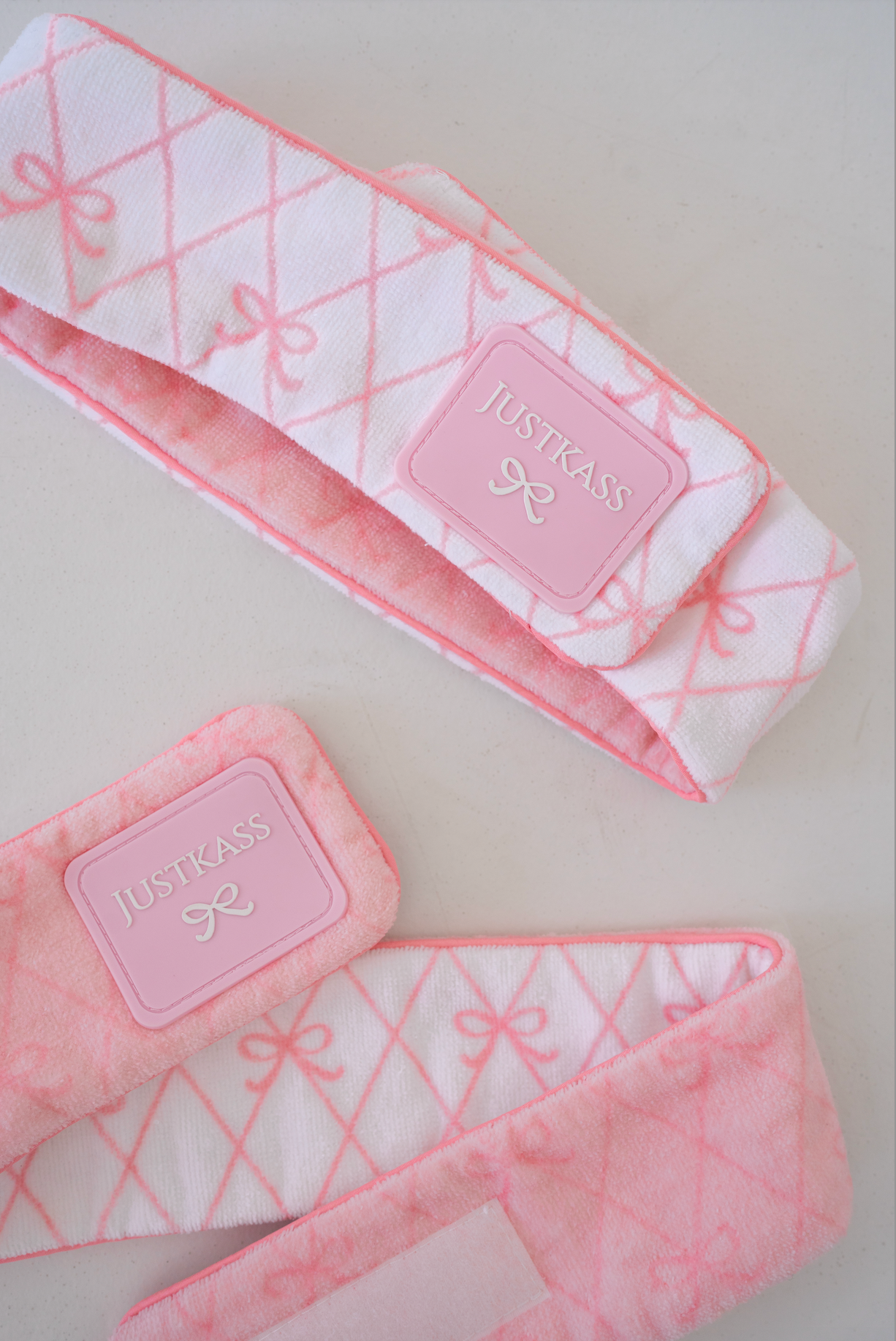 JustKass Bow Skincare Headband in Pink