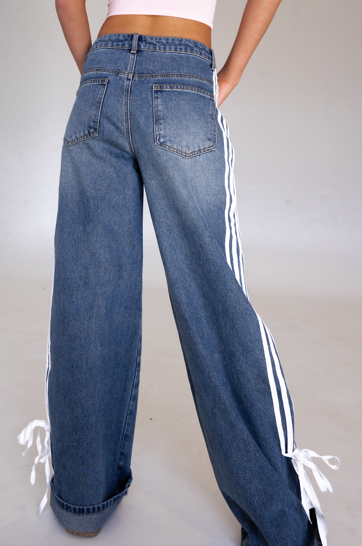 Julie Ribbon Denim Pants