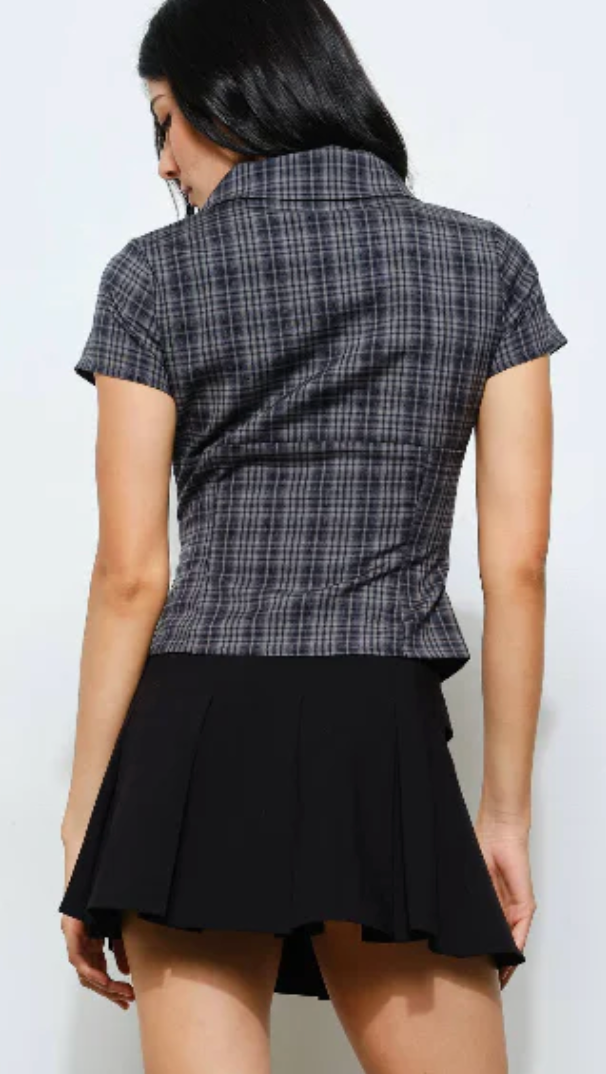 Lennon Plaid Button Down Shirt in Navy Multi