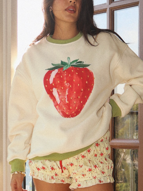Annie Strawberry Crewneck Sweatshirt