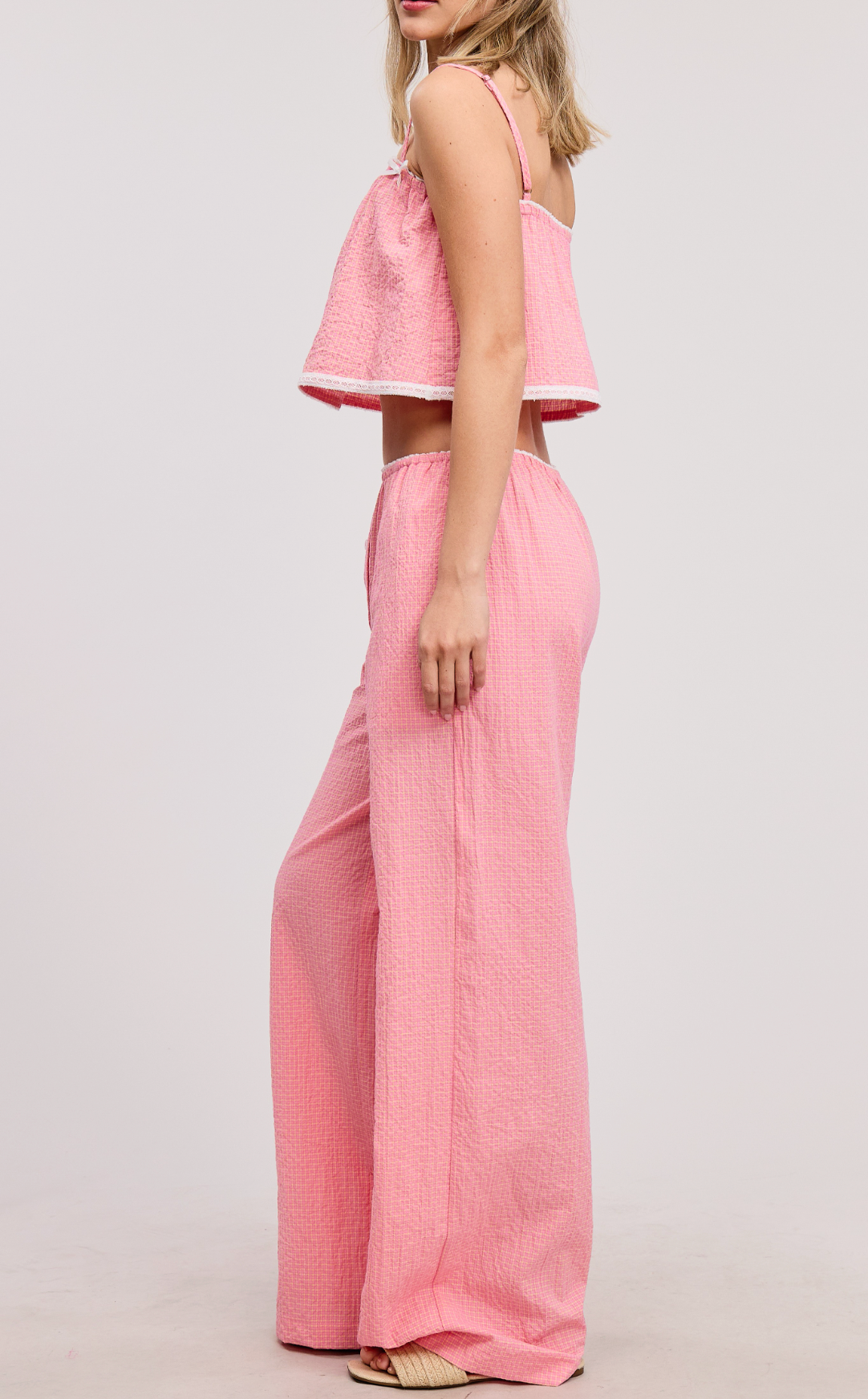 Penelope Gingham Lace Pants