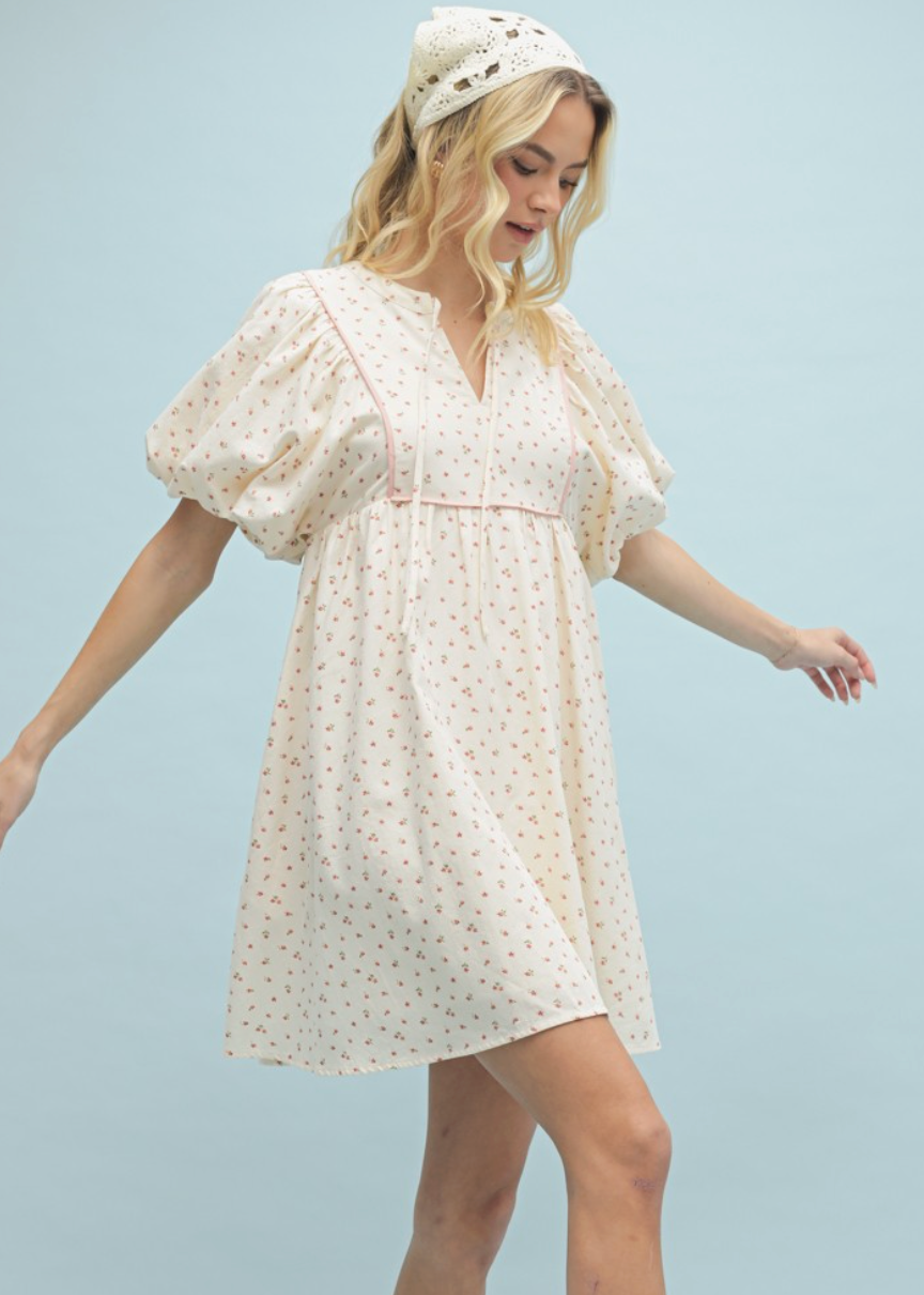 Reign Floral Puff Sleeve Dress