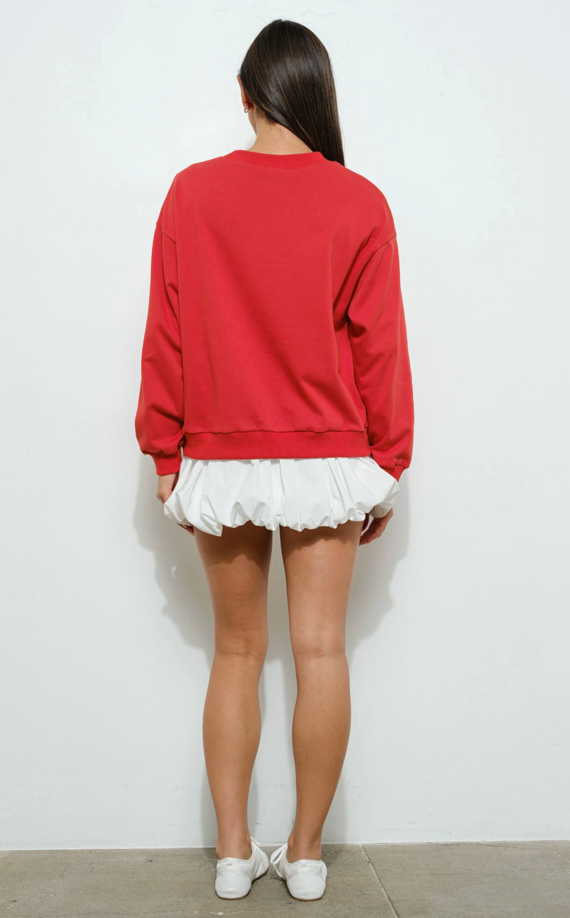 Amour Gingham Detail Crewneck