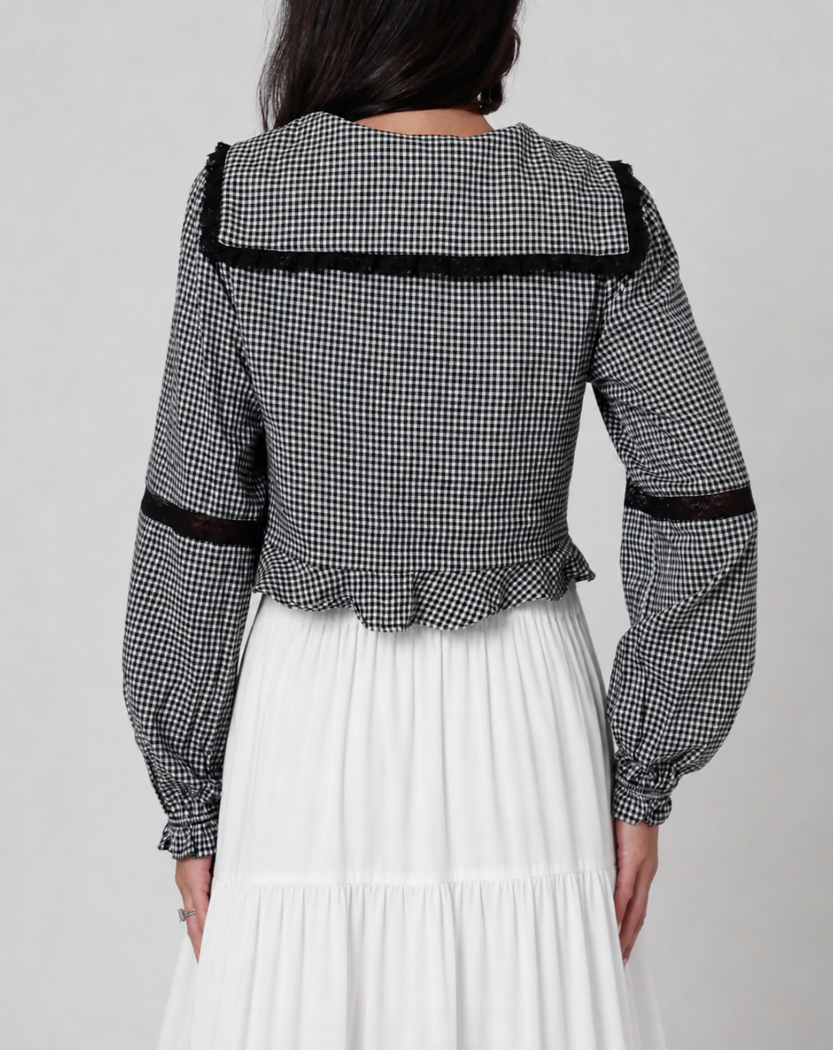 Darcy Gingham Long Sleeve Blouse