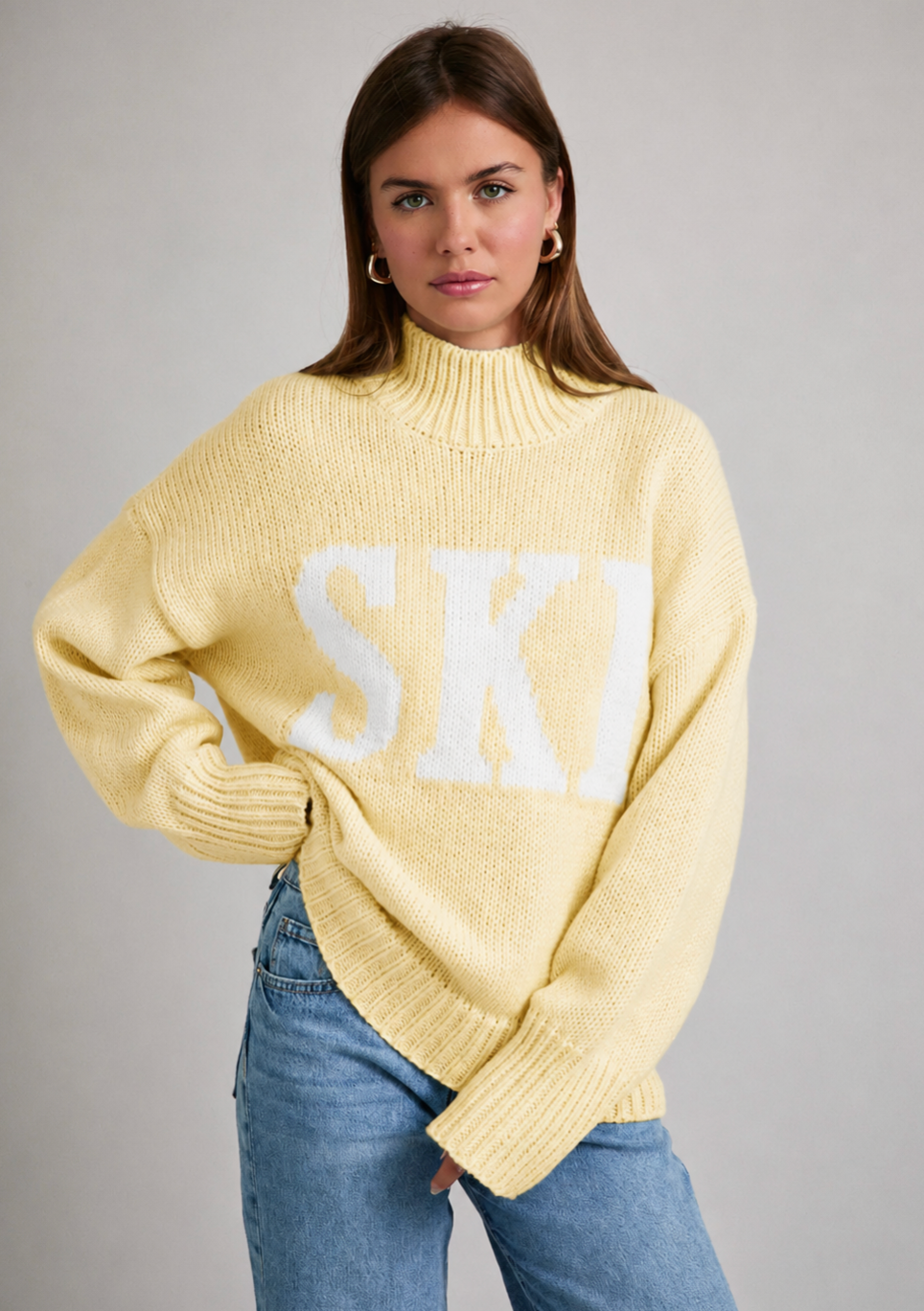Ski Mockneck Knit Sweater