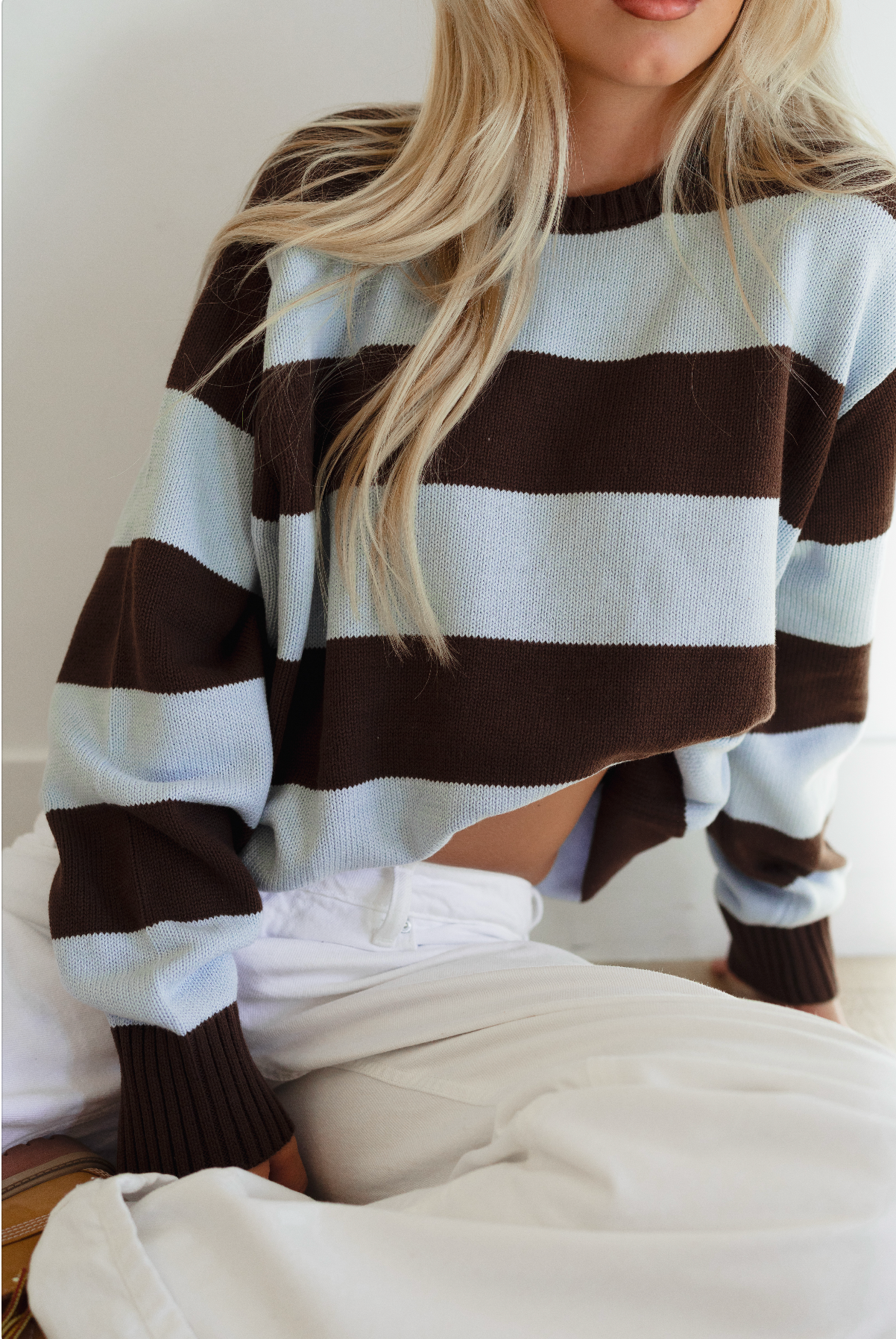 The Sunday Stripe in Blue & Brown