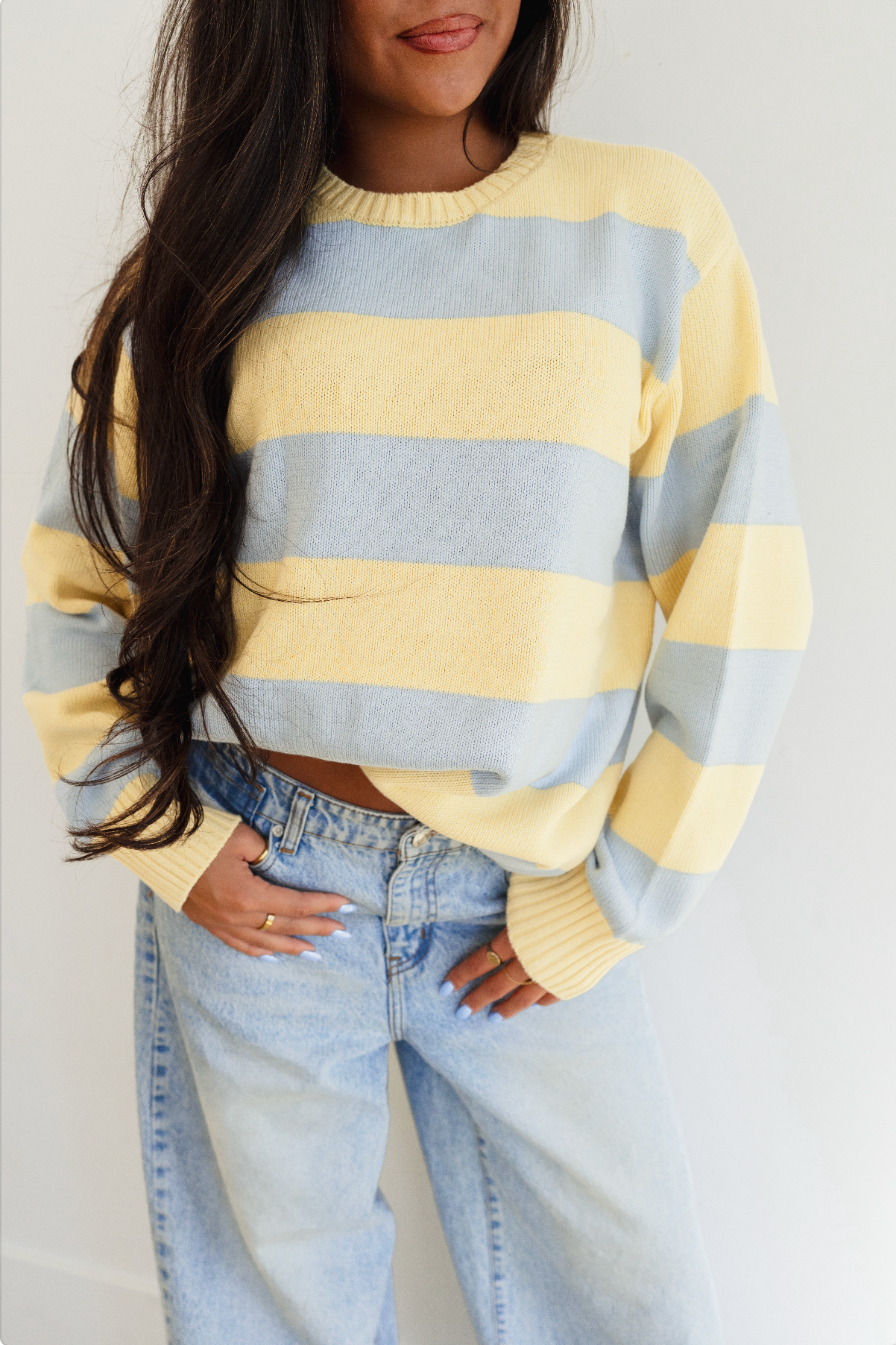 The Sunday Stripe in Yellow & Blue