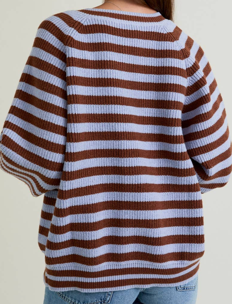 Alexandria Raglan Striped Cardigan