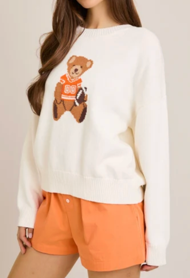Football Star Teddy Bear Sweater