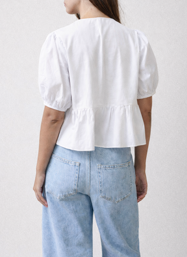 Felicity Bow Ruffle Blouse