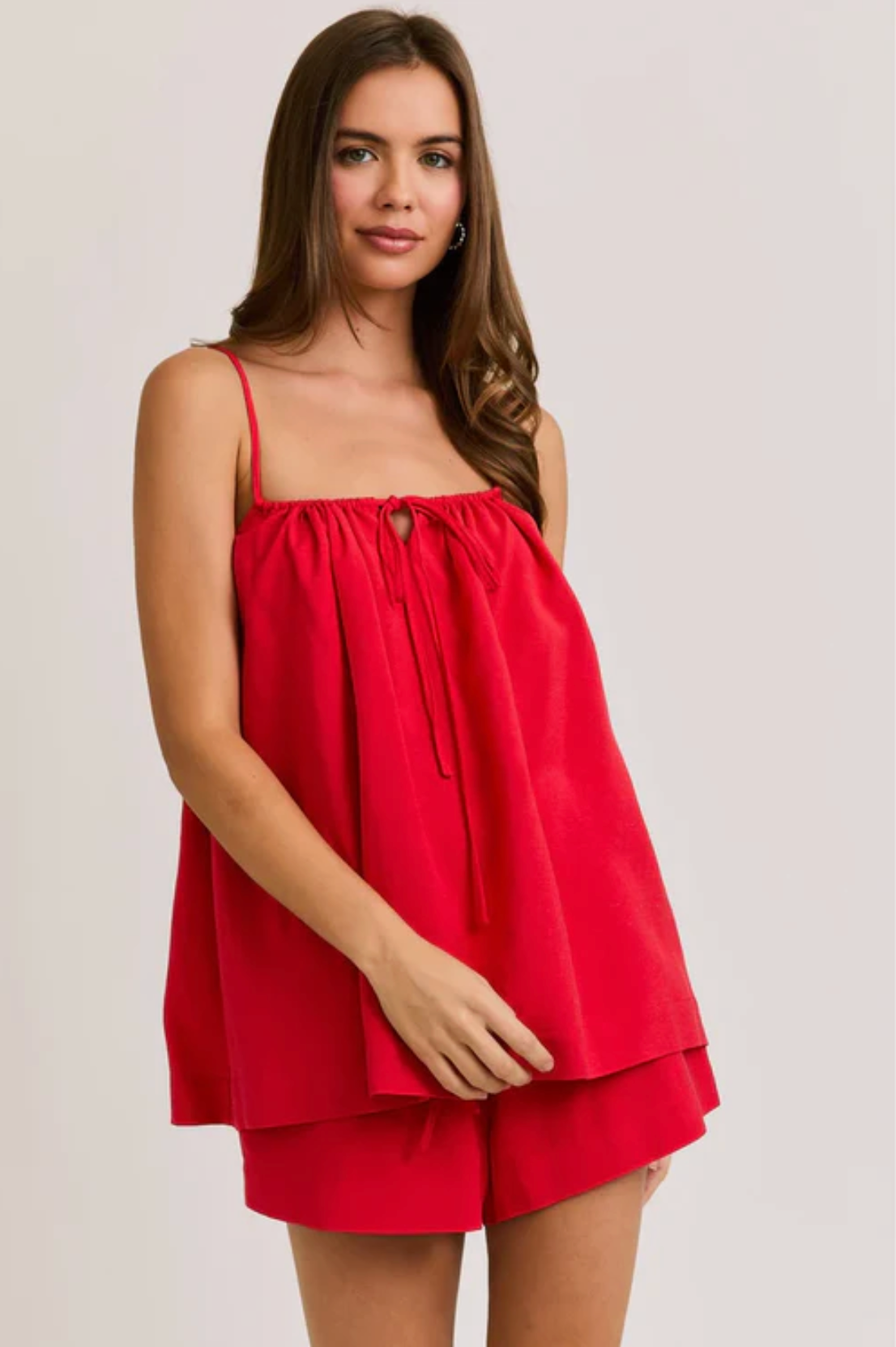 Zara Keyhole Linen Tank