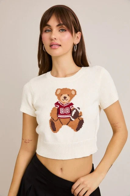 Football Star Teddy Bear Sweater Tee