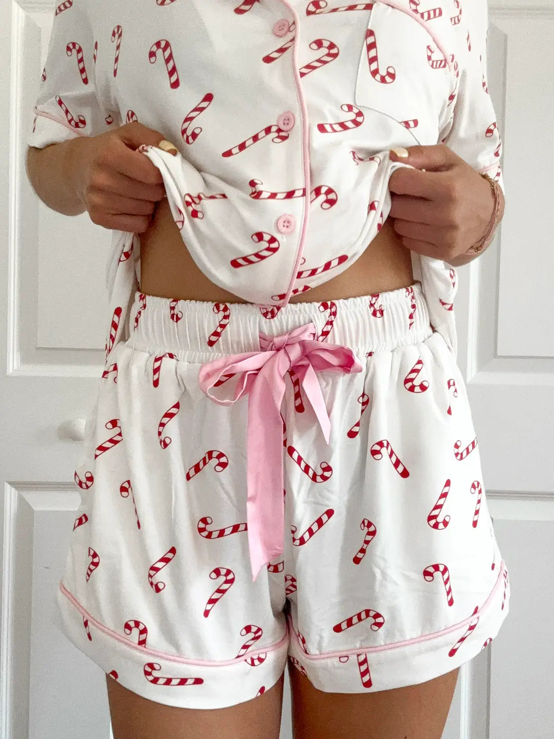 Indy Candy Cane Pajama Shorts