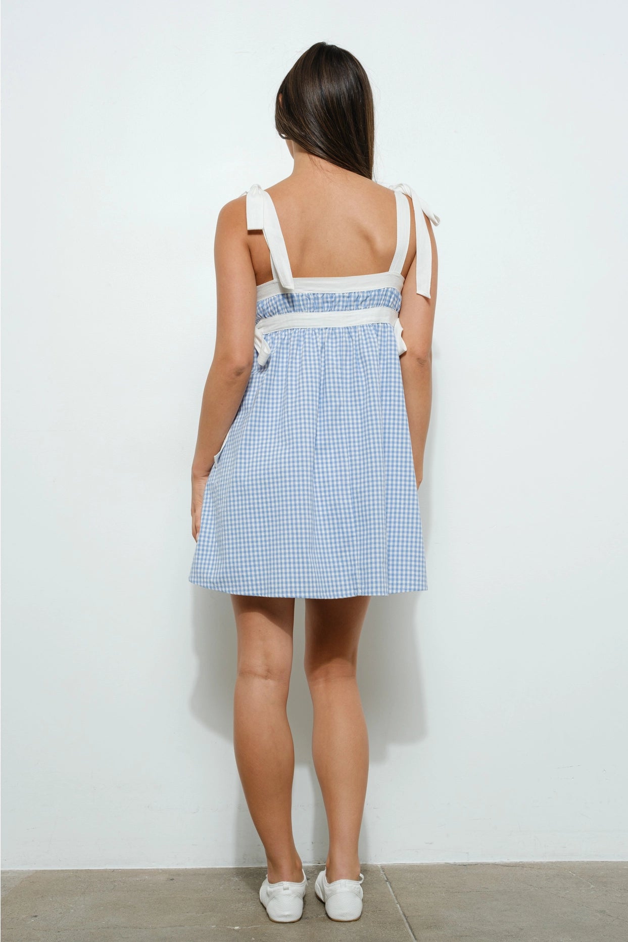 Dorothy Gingham Dress in Blue