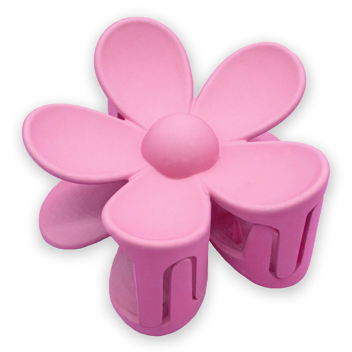 Oversized Matte Flower Claw Clip in Pink