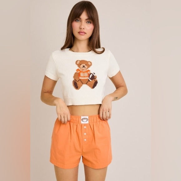 Football Star Teddy Bear Sweater Tee